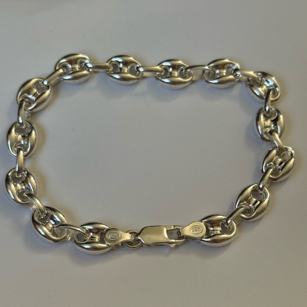 925 Silver 9mm 9” marine bracelet